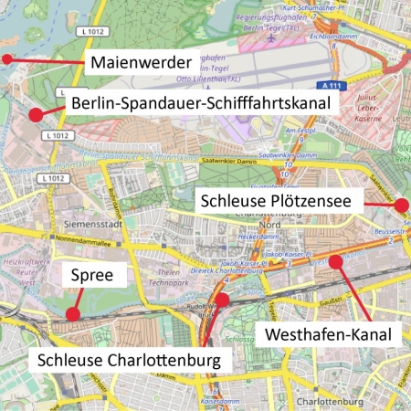 Karte zur Schleusen-Tour